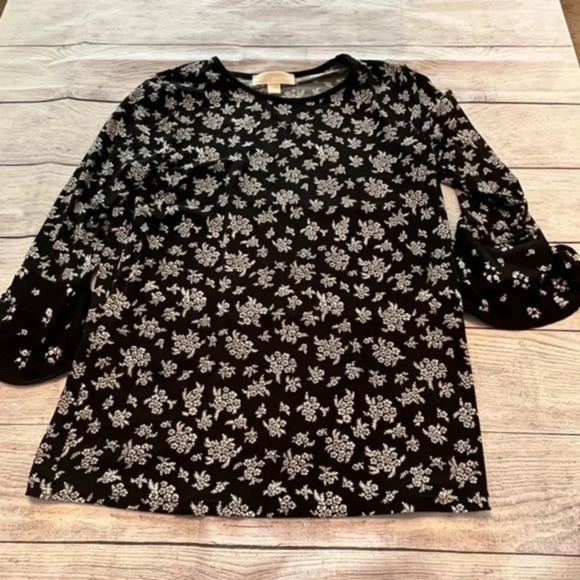 Michael Kors Black Flared Sleeve Blouse - Picture 7 of 8